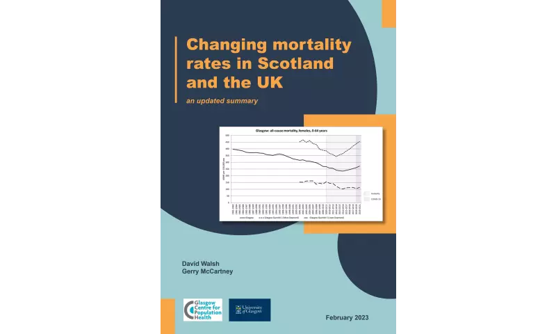 Cover of the Changing mortality rates report.