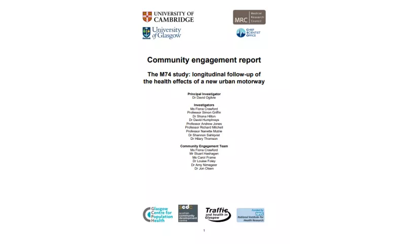 Community engagement report the M74 study