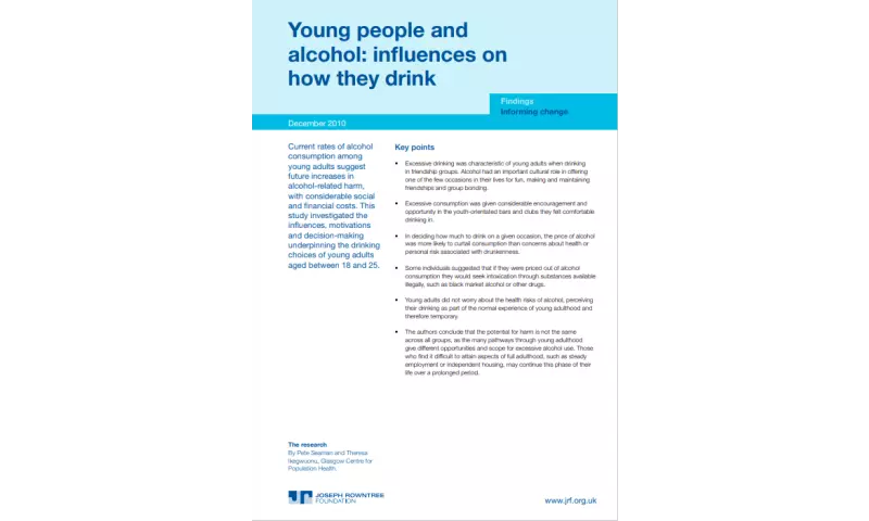 Young people and alcohol - JRF findings report