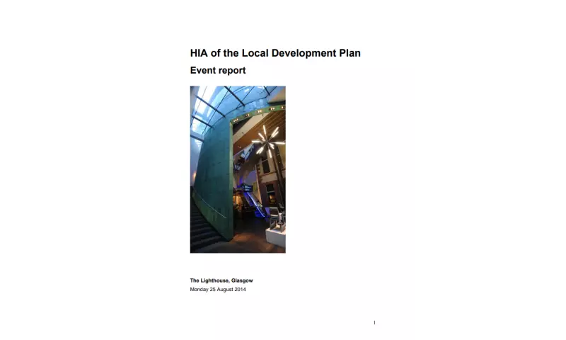 HIA of the Local Development Plan event report 