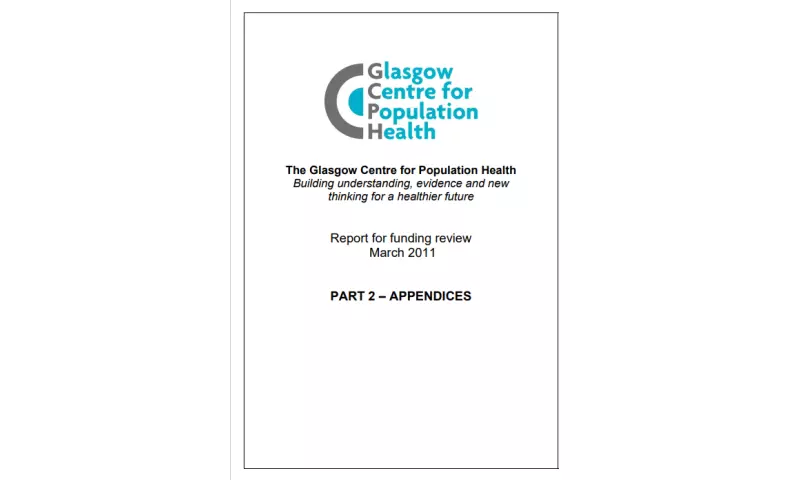 GCPH report for funding review 2011 - appendices