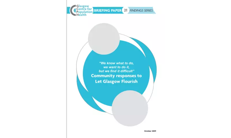 Findings Series 21 - Community responses to Let Glasgow Flourish