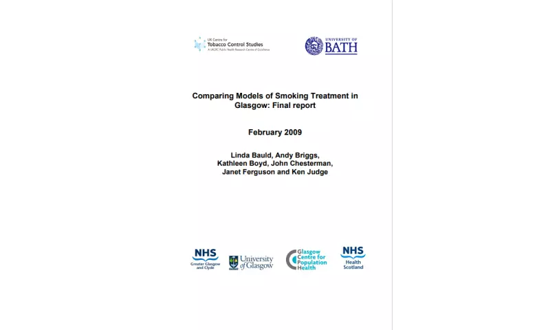 Comparing Models of Smoking Treatment in Glasgow Final report