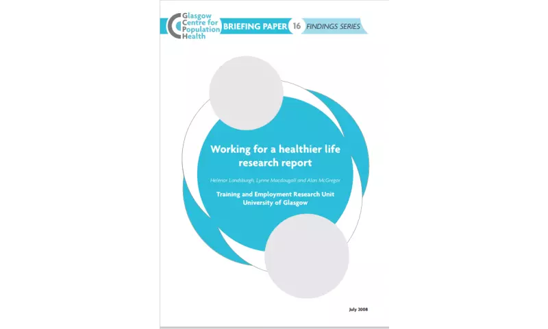 Findings Series 16 - Working for a Healthier Life research report