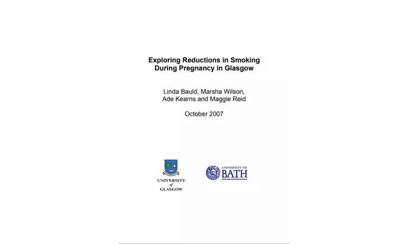 Exploring Reductions in Smoking During Pregnancy in Glasgow
