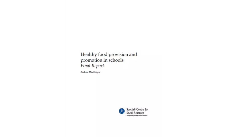 Healthy food provision and promotion in schools final report