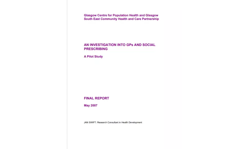 An Investigation into GPs and Social Prescribing - A Pilot Study