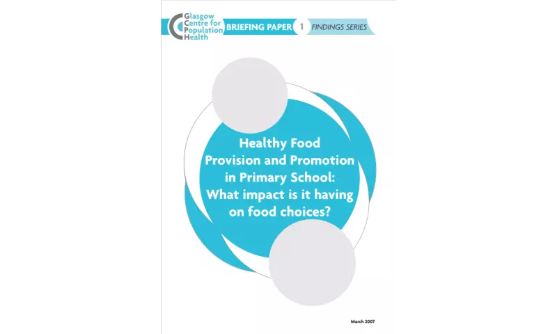 Findings Series 1 - Healthy Food Provision and Promotion in Primary School 