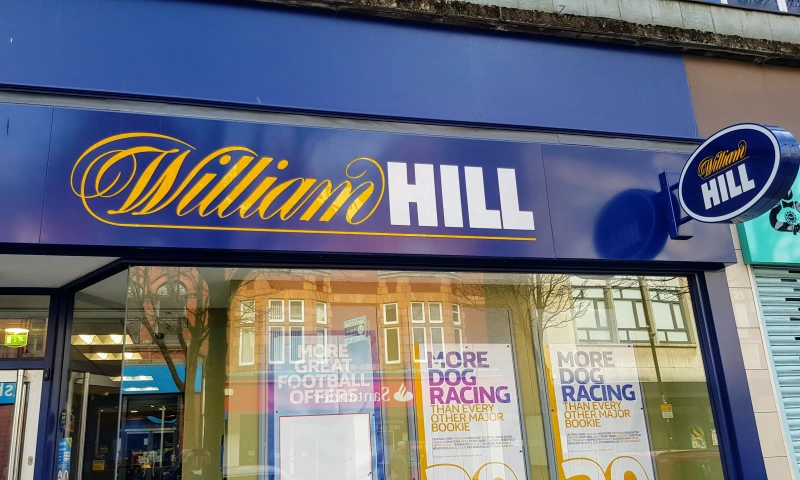 Front of a William Hill betting shop.
